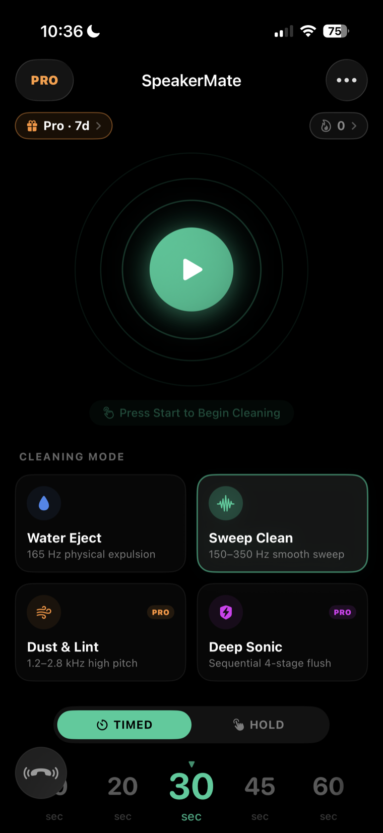 SpeakerMate app — clean your speakers in 30 seconds