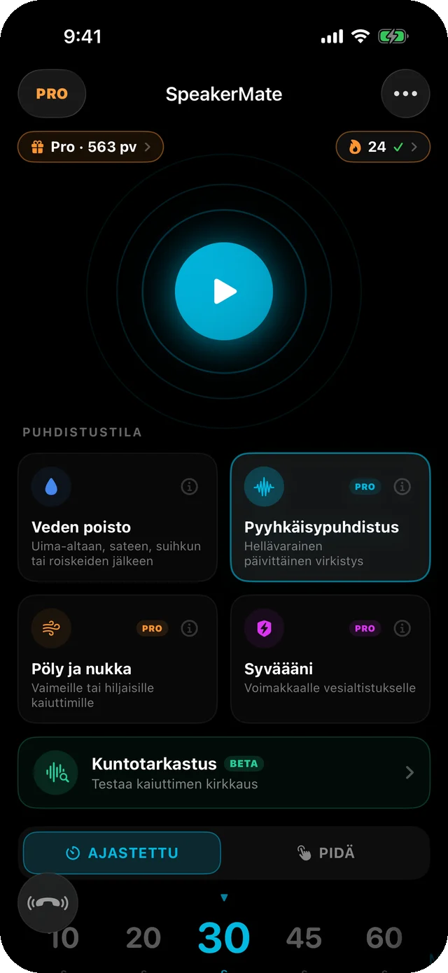 SpeakerMate app — clean your speakers in 30 seconds
