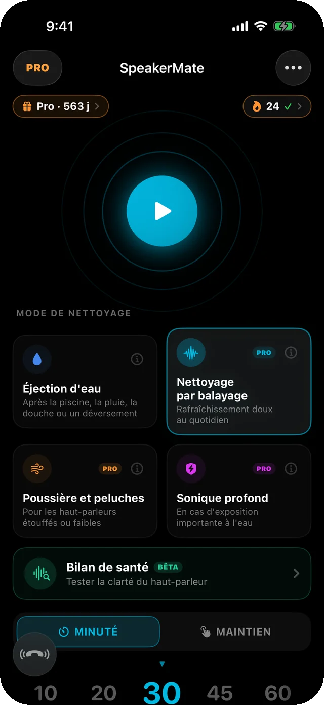 SpeakerMate app — clean your speakers in 30 seconds