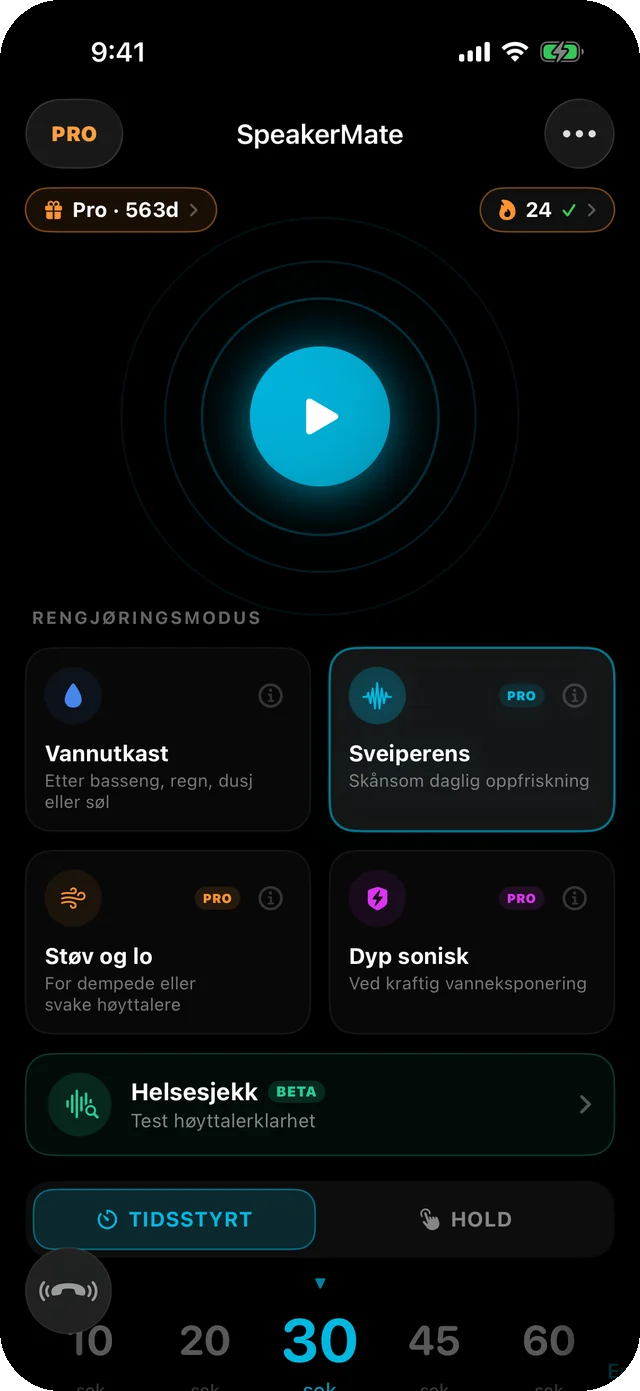SpeakerMate app — clean your speakers in 30 seconds