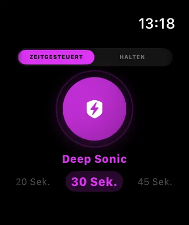 SpeakerMate Apple Watch app cleaning a speaker