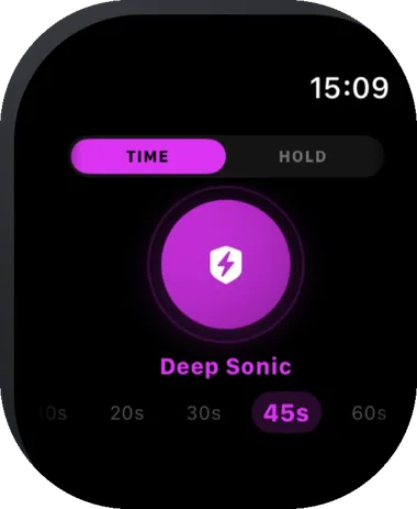 SpeakerMate Apple Watch app running Deep Sonic